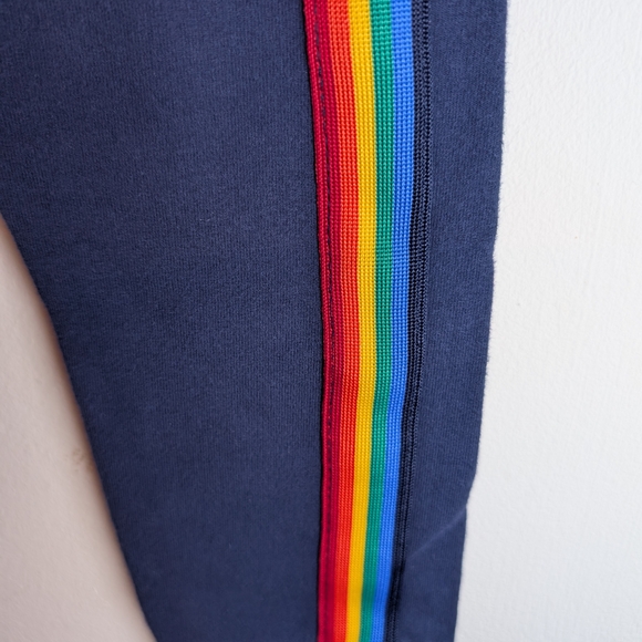 Primary Navy Dress with Rainbow Stripes - Picture 11 of 14